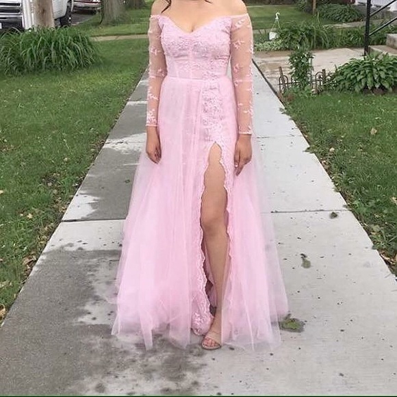 pink princess prom dress